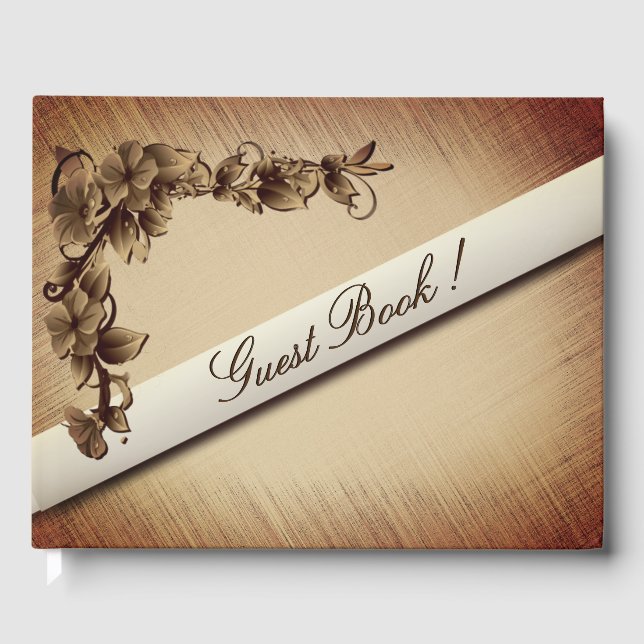 Rustic Floral Guest Book (Front)