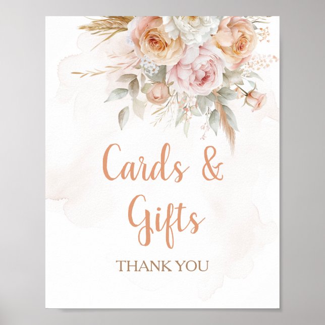 Rustic Floral Isn't She Onederful Cards and Gifts Poster (Front)