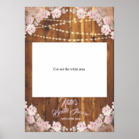 Rustic Floral Light Bridal Shower cut Photo Booth