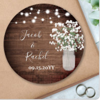 Rustic Floral Mason Jar & Lights Wedding