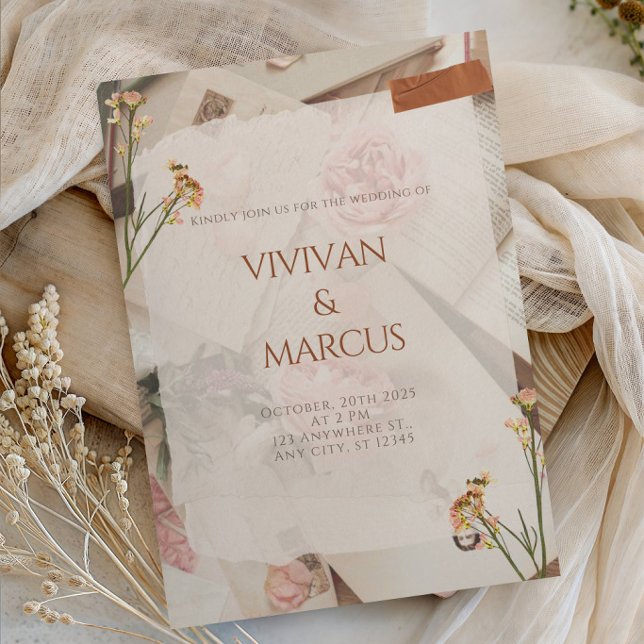 Rustic Floral Meadow Wedding Party- Invitation (Creator Uploaded)