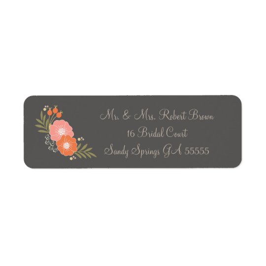 Rustic Floral Mr and Mrs. Address Labels