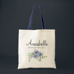 Rustic Floral Navy Blue Mother of the Bride Modern Tote Bag<br><div class="desc">Personalised Rustic Floral Navy Blue Bridesmaid Tote Bag
Great gift for bridesmaids,  flower girls,  mother of the bride and mother of the groom on the wedding day,  rehearsal dinner or engagement party.</div>