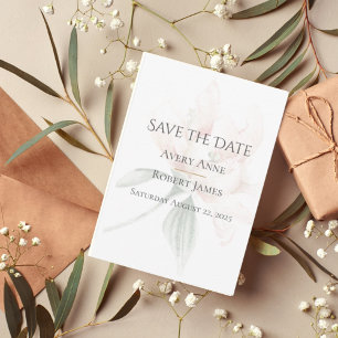 Rustic Floral Neutral Colours Save The Date