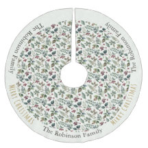 Rustic Floral Patterned Botanic Elegant Christmas