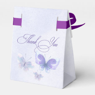 Rustic Floral Purple Lilac Butterflies Baby Shower Favour Box