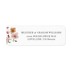 Rustic Floral Return Address Label