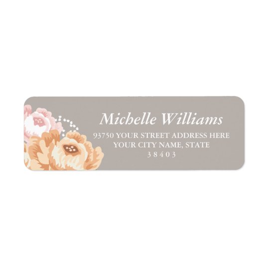 Rustic Floral Return Address Labels