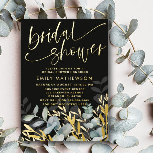 Rustic Floral Rose Gold Bridal Shower