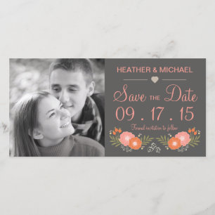 Rustic Floral Save the Date
