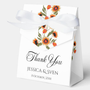 Rustic Floral Scandinavian Folk-Inspired Wedding Favour Box