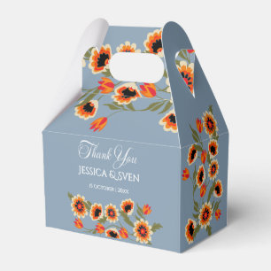Rustic Floral Scandinavian Folk-Inspired Wedding Favour Box