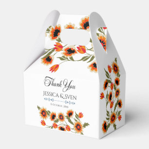Rustic Floral Scandinavian Folk-Inspired Wedding Favour Box