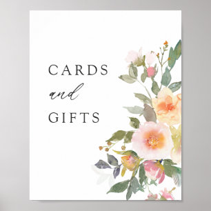 Rustic Floral Spring Wedding Cards and Gifts Poster