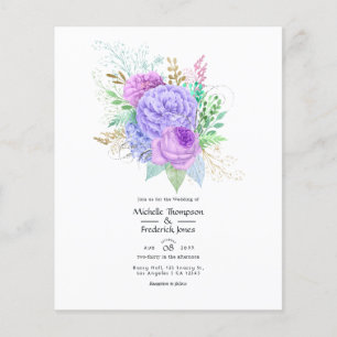 Rustic Floral Spring Wedding Invitation Flyer