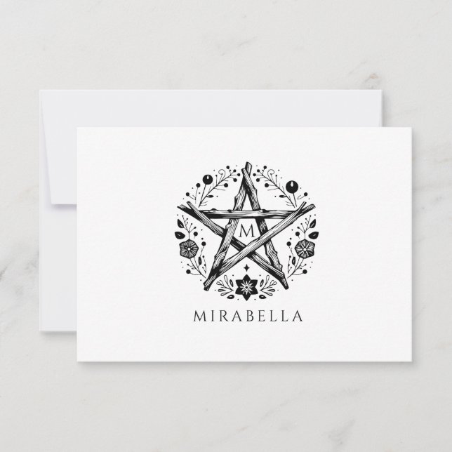 Rustic Floral Star Card (Front)
