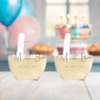 Rustic Floral Stem Wedding Monogram