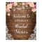 Rustic Floral String Light Lace Bridal Shower Sign