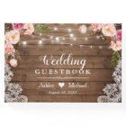 Rustic Floral String Lights Lace Wedding