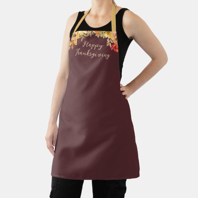 Rustic Floral Thanksgiving Apron (Insitu)