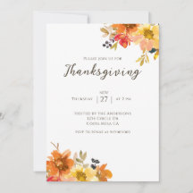 Rustic Floral Thanksgiving Dinner