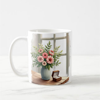 Rustic Floral Wedding Bouquet Vintage Ring Box Bri Coffee Mug