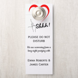 Rustic Floral Wedding Do Not Disturb Door Hanger