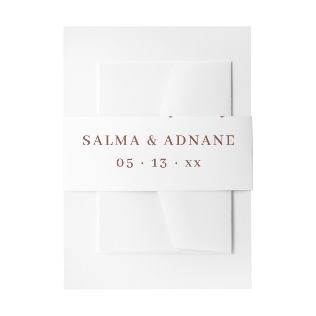 Rustic Floral Wedding Enclosure Card – Earthy Eleg Invitation Belly Band (Front Example)