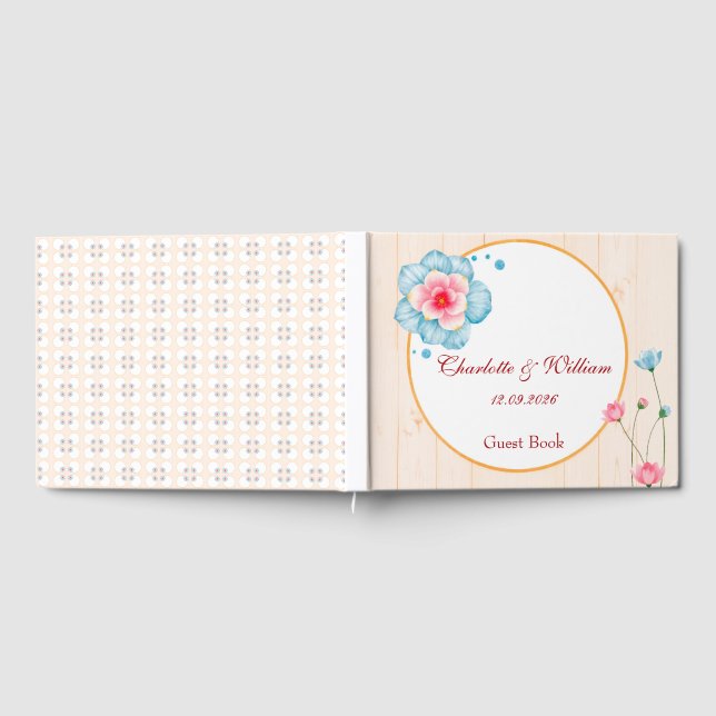 Rustic Floral Wedding Guest Book (Full)