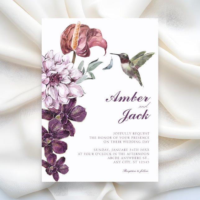 Rustic floral wedding invitation (Creator Uploaded)