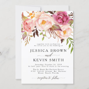 Rustic Floral Wedding Invitation-06 Invitation