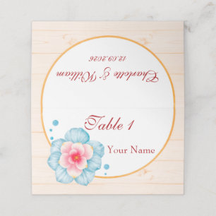 Rustic Floral Wedding Place Card