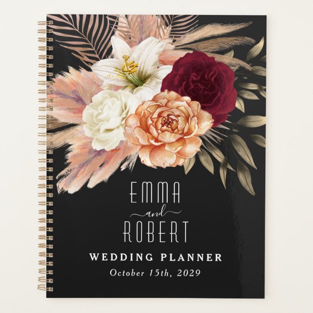 Rustic Floral Wedding Planner (Front)