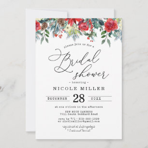 Rustic Floral   Winter Botanical Bridal Shower