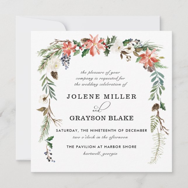 Rustic Floral | Winter Botanical Wedding (Front)