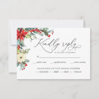 Rustic Floral | Winter Botanical Wedding RSVP