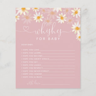 Rustic Floral Wishes for Baby Advice Card