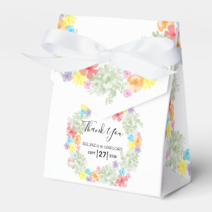 Rustic Floral Wreath Wedding Favour Box