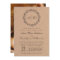 Rustic Floral Wreath Wedding Photo Invitation