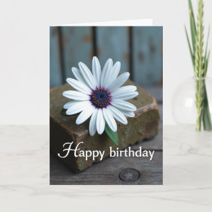 Rustic Flower Birthday Card