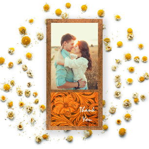Rustic Flower Country Western Thank You Card