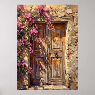 Rustic Flower Doorway Poster