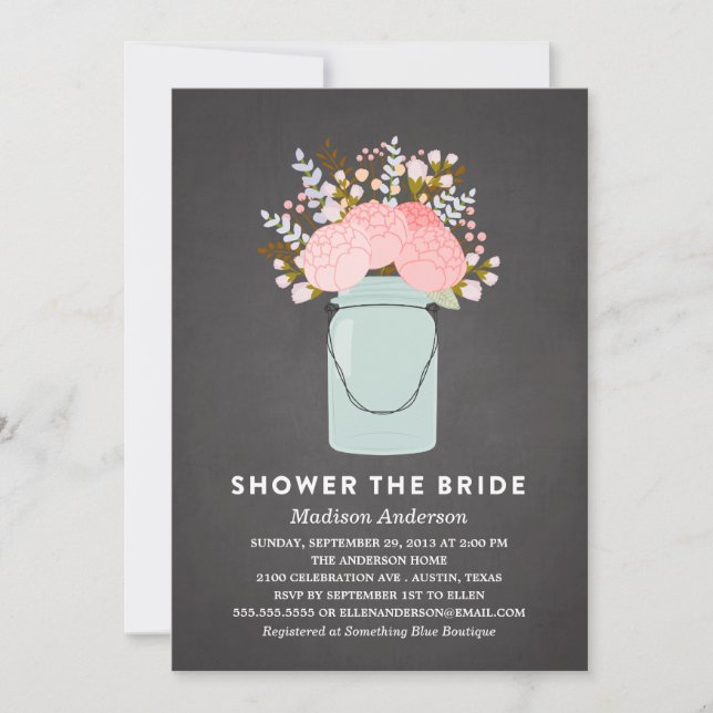 RUSTIC FLOWERS | BRIDAL SHOWER INVITATION (Front)