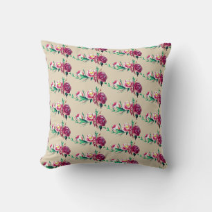 Rustic Flowers Throw Cushion