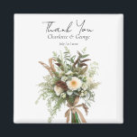 Rustic Flowers wedding bouquet wedding favours Magnet<br><div class="desc">Rustic Flowers wedding bouquet wedding favours magnet
This design is perfect for your greenery white floral rustic boho wedding theme. Easily customise and personalise by adding text. This beautiful gift is perfect to aww your guest. and the last congratulation for your wedding</div>