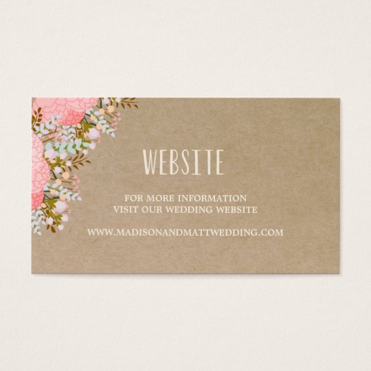 Rustic Flowers | Wedding Website Card