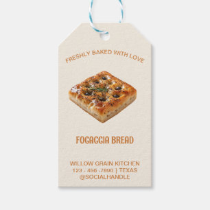 Rustic Focaccia Bread Bakery Product Tags