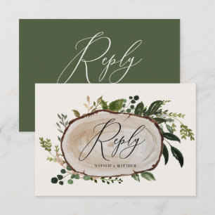 Rustic Foliage Farmhouse Elegant Wedding details E Enclosure Card