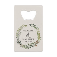 Rustic foliage wreath fall winter wedding party