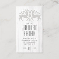 Rustic Folk Deer Jack and Jill Ticket // Grey